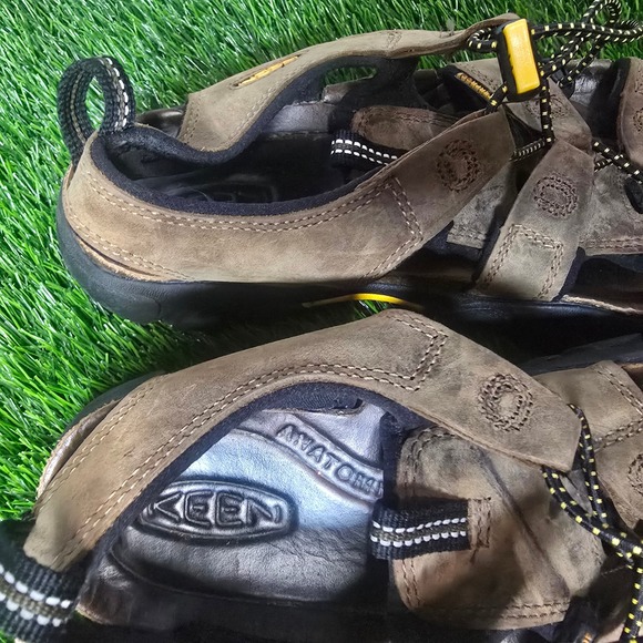 Keen Mens 9.5 Brown Leather Arroyo II Hiking Sandals Bungee Lace Outdoor main image 6